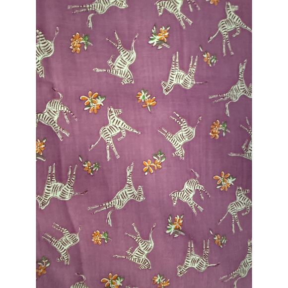 Vintage Bad Berma II Purple Zebra Button Up Permanent Press Size XL - Picture 10 of 11